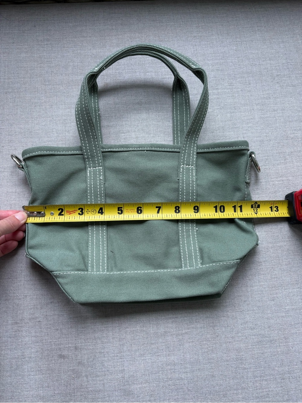 Lou & Grey Sage Green Mini Canvas Tote - Picture 5 of 8